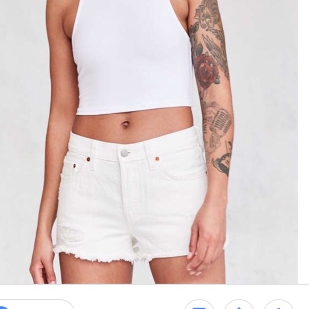 501 Levi Strauss White Shorts